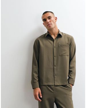 ASOS Smart Relaxed Shirt With Snaps - Green