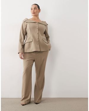 ASOS Curve anzughose mit nadelstreifen - Natur