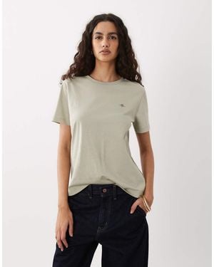 GANT Regular Shield Logo T-Shirt - Natural
