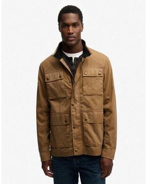 Superdry Racer Wax Jacket - Natural