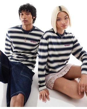 Kickers Unisex Crew Neck Sweat With Embroidered Logo On Chest - Blue