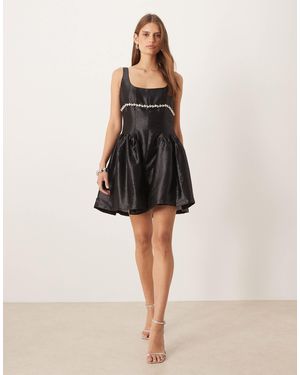 Amy Lynn – babydoll-minikleid - Natur