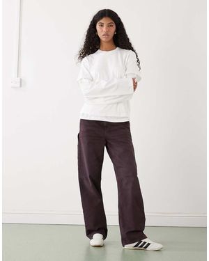 Weekday Double Layer Long Sleeve Top - White