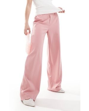 Object Tailored Wide Leg Pants - Pink