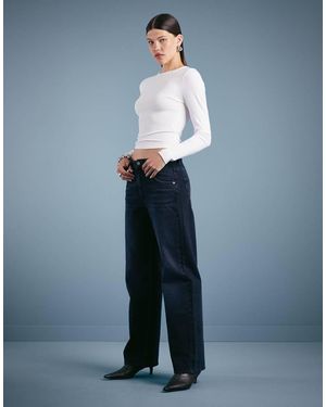 Weekday Nova Low Waist Slim Fit Bootcut Jeans - Blue