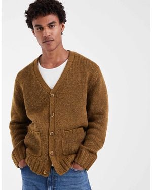 Levi's Grob gestrickte strickjacke mit knopfleiste - Braun
