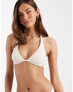 Lindex Underwire Halterneck Bikini Top - Brown