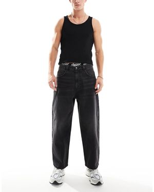 Pull&Bear Stwd Waistband Skater Jean - Black