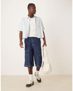 ASOS Longer Length Denim Jort - Blue