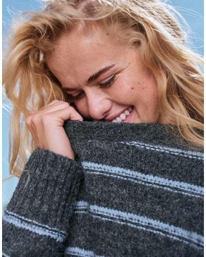 Pull&Bear Gestreifter pullover - Grau