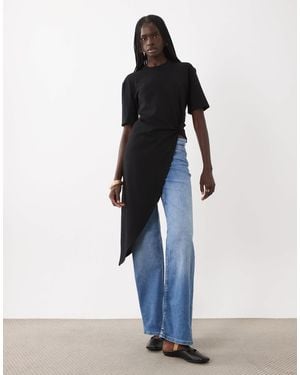 ASOS Short Sleeve With Aysm Top - Blue