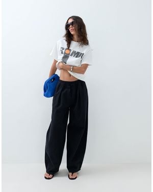 ASOS Pull On Barrel Leg Pants - Red