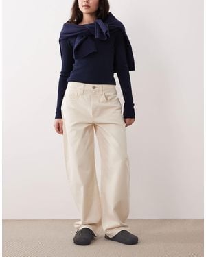 Mango Bet 100% Cotton Barrel Jeans - Blue