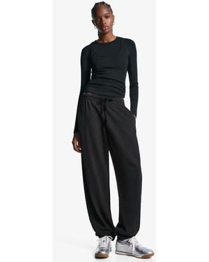 Bershka Plush joggers - Black