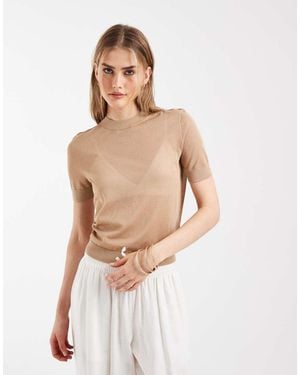 & Other Stories Sheer Lightweight Knit Top - White