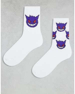 ASOS Pokémon 2 Pack Socks With Gengar Graphic - White