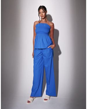 South Beach Cotton Deep Cuff Trousers - Blue