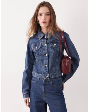 Miss Selfridge Denim Girlfriend Jacket - Blue