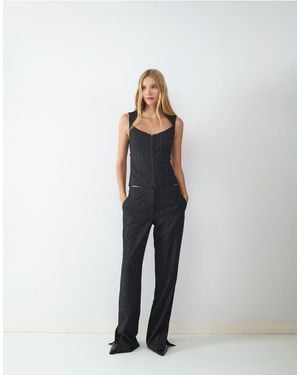 Balmohk Pantalones Negros De - Blanco