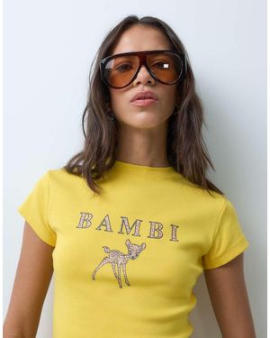 ASOS Disney T-Shirt Baby Con Stampa Disney Classica Gialla - Giallo
