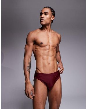 ASOS Slip Da Bagno Bordeaux - Grigio