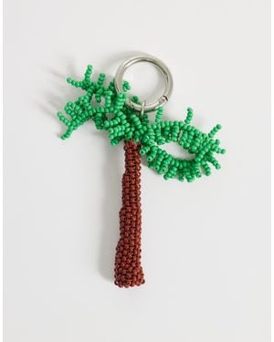 ASOS Porte-clés pour sac avec breloque palmier en perles - Vert