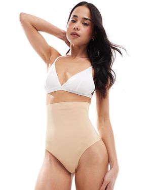 Bye Bra Invisible High Waist Shaping Thong - Natural