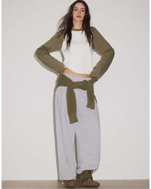 Stradivarius toggle jogger Trousers - Natural