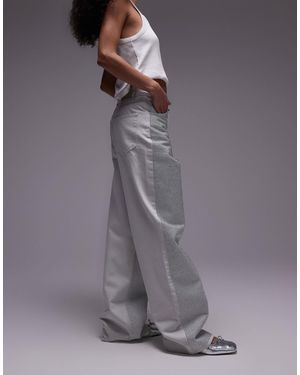 TOPSHOP – column – silberne jeans - Grau