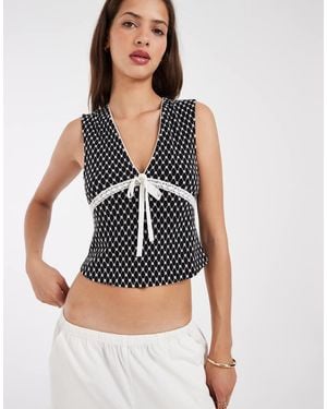 Free People Good Graces V Neck Top - White