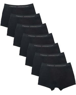 French Connection 7 Pack Cotton Boxers - Black