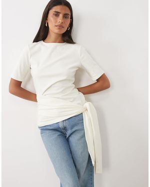 ASOS Supersoft Wrap Tie Top - Blue