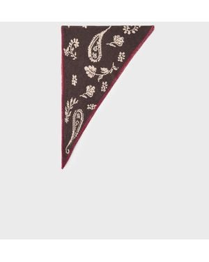 Stradivarius Paisley Print Triangular Scarf - White