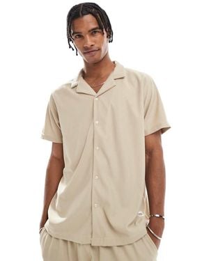 Criminal Damage Tropez Shirt Stone - Natural