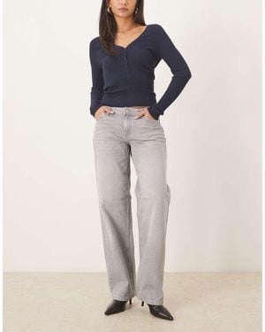 Jdy Katie Low Waist Straight Leg Jeans - Blue