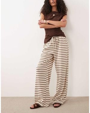 Threadbare Co-Ord Instapbroek Met Wijde Pijpen - Naturel