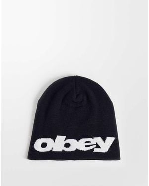 Obey Delta Logo Beanie - Blauw