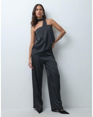 Vero Moda High Waist Wide Leg Trouser Co-ord - Blue