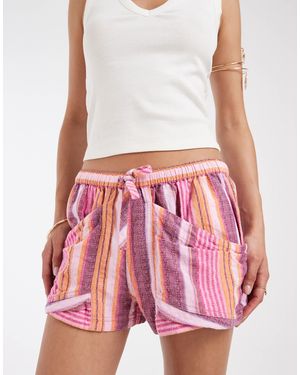 Free People Good Fortune Mini Shorts - Red
