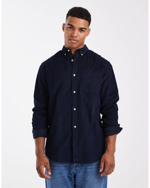 Jack & Jones Cord Shirt With Pocket - Blue