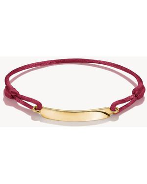 Thomas Sabo Textile Bracelet Engravable Dark - Red