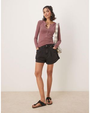 Free People Danni Denim Shorts - Black