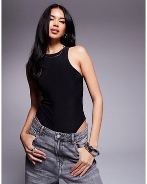 Fashionkilla Exclusive Slinky Double Sculpted Racerneck Body - Blue