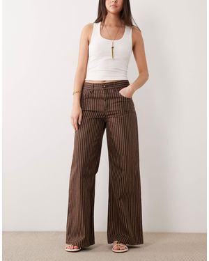 Mango Florchi 100% Cotton Straight Jean - Brown