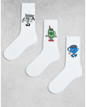 ASOS – 3er-pack socken - Grau