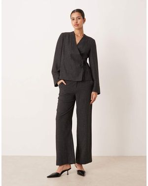 Aware Clean Tailored Wide Leg Trouser Co-ord - Black