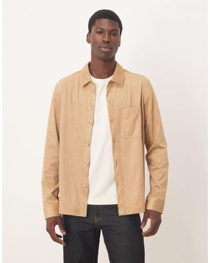 ASOS Suede Look Overshirt - Natural