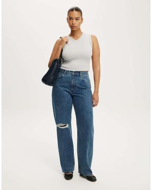 Cotton On Curvy 91 Straight Jean - Blue
