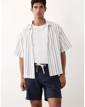 Mango Cotton Mix Draw String Shorts - White