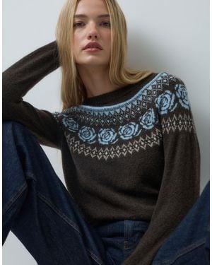 Vero Moda Strickpullover im nordischen stil - Blau